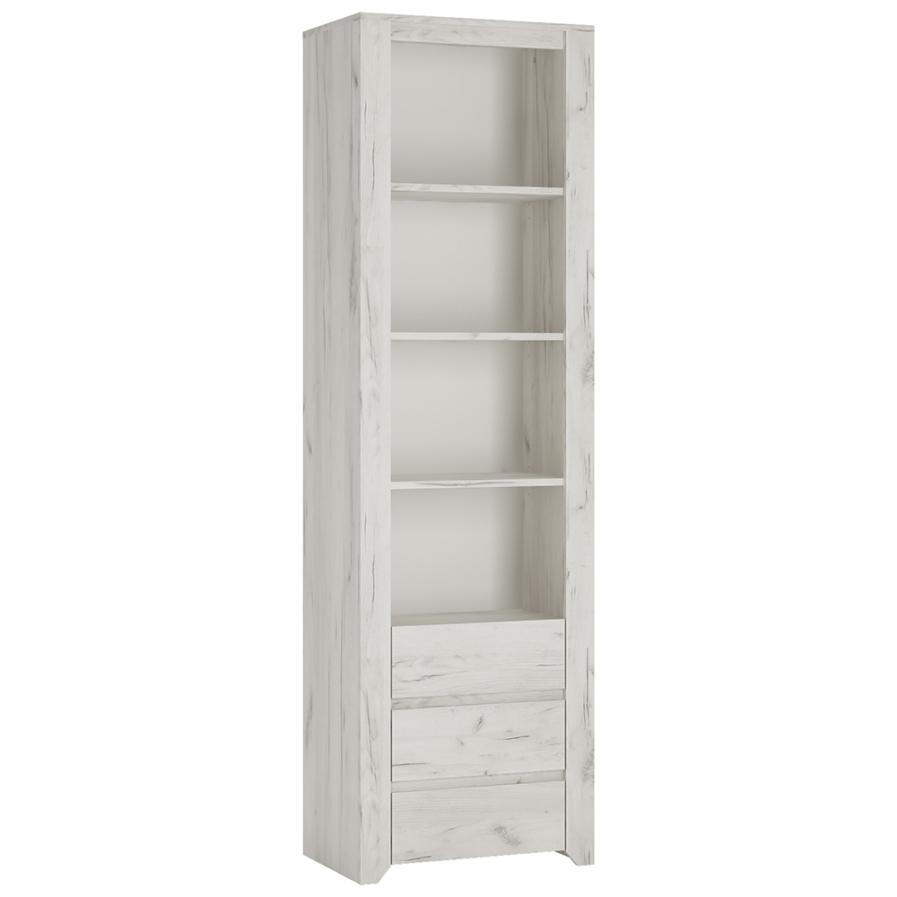 ANGEL Tall Narrow 3 Drawer Bookcase
